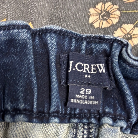 J. Crew Dark Blue High-Waisted Paper Bag Boyfriend Jogger Jeans in Blue Medium - Picture 3 of 6